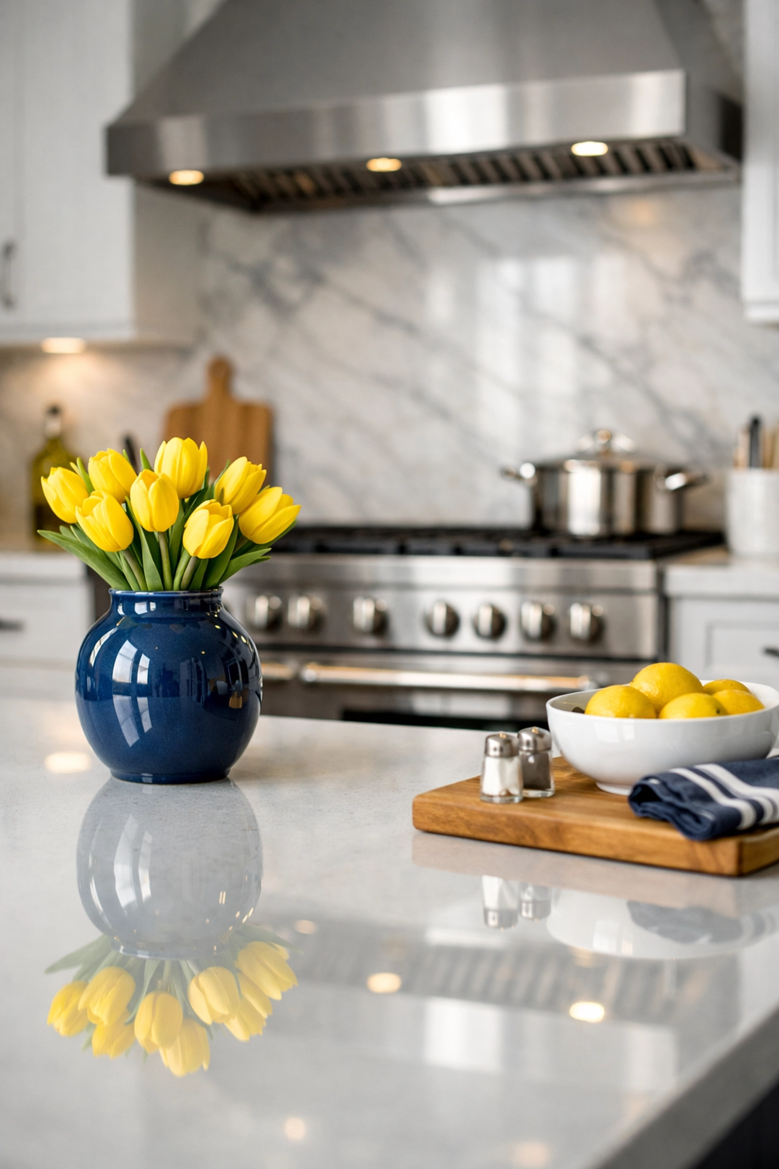 Deep-cleaned minimalist kitchen in Sharon with gleaming surfaces provided by professional cleaners in Sharon.