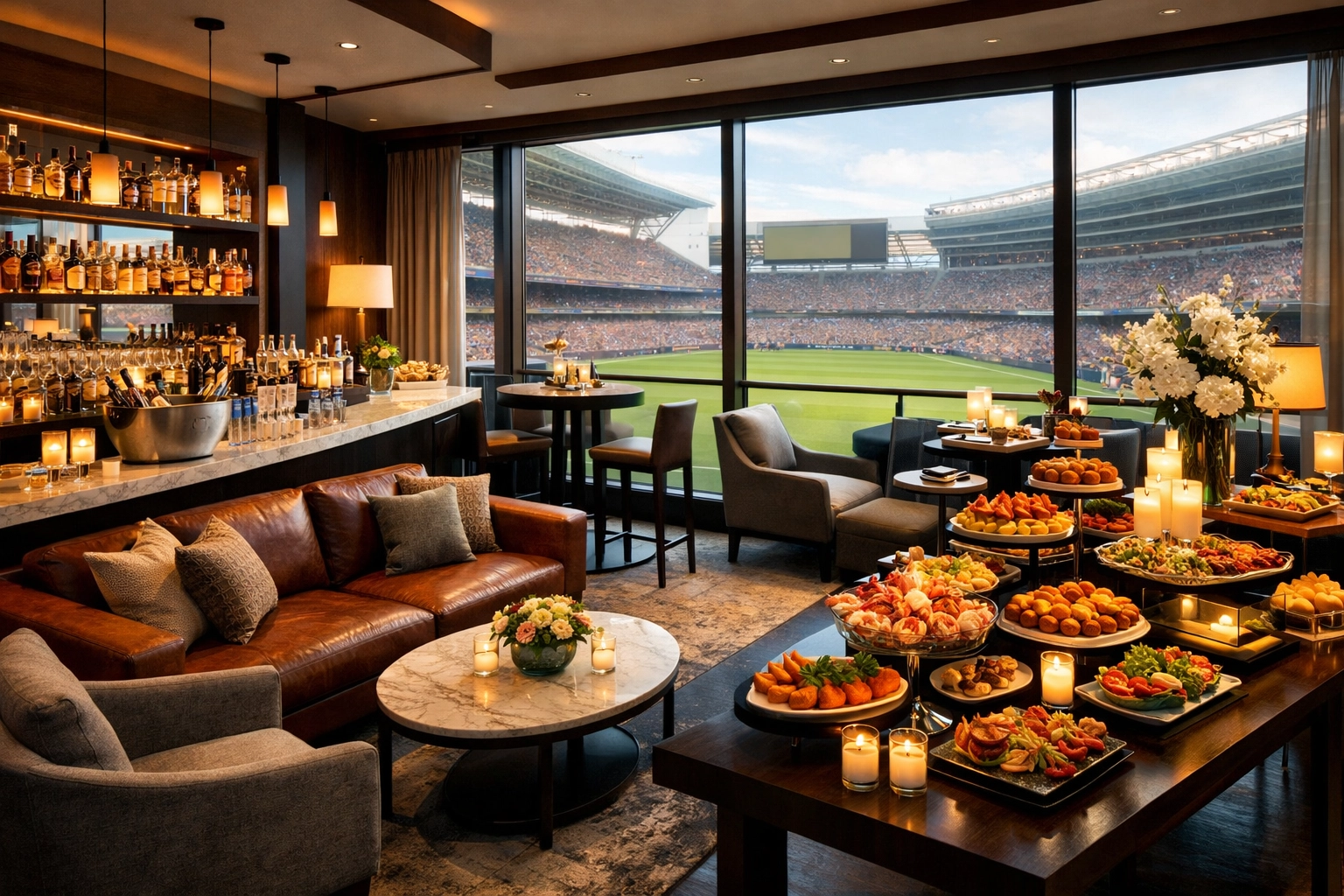 The First-Timer's Guide to Super Bowl Corporate Hosting: Your 90-Day Preparation Checklist for Maximum Brand Impact Premium corporate hospitality suite overlooking stadium field for Super Bowl client entertainment
