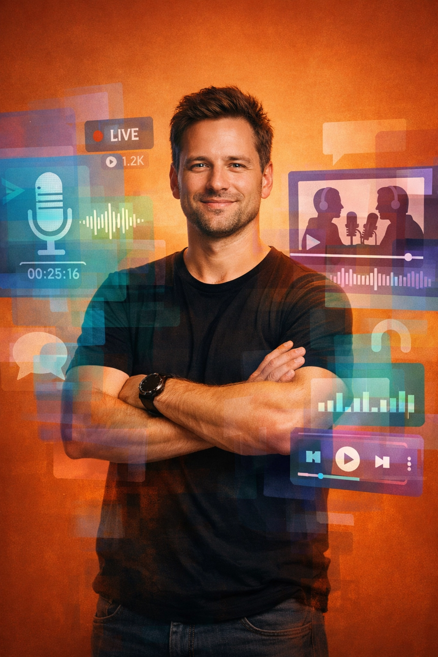 Podcast creator experimenting with different content formats