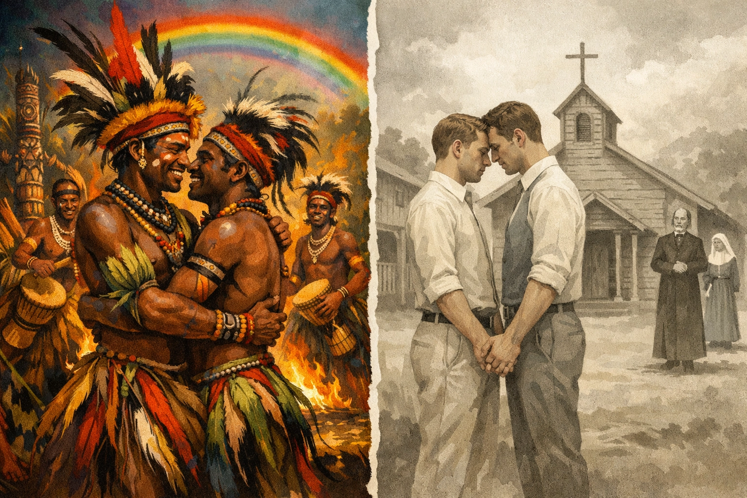 Colonial impact on Etoro traditions showing cultural loss from traditional to Western influence