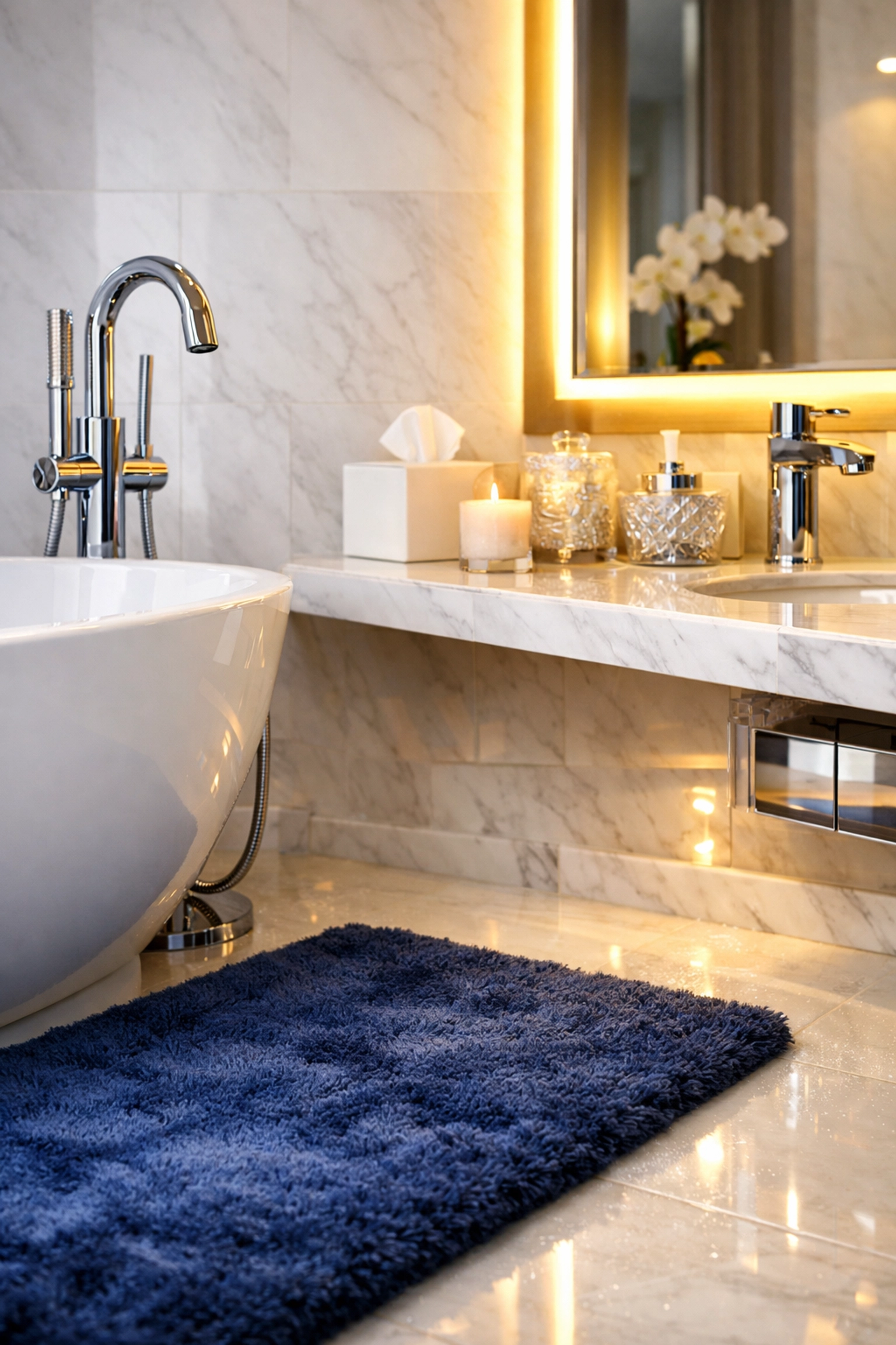 Deep cleaned master bathroom ensuite featuring polished fixtures and residential cleaning Massachusetts.