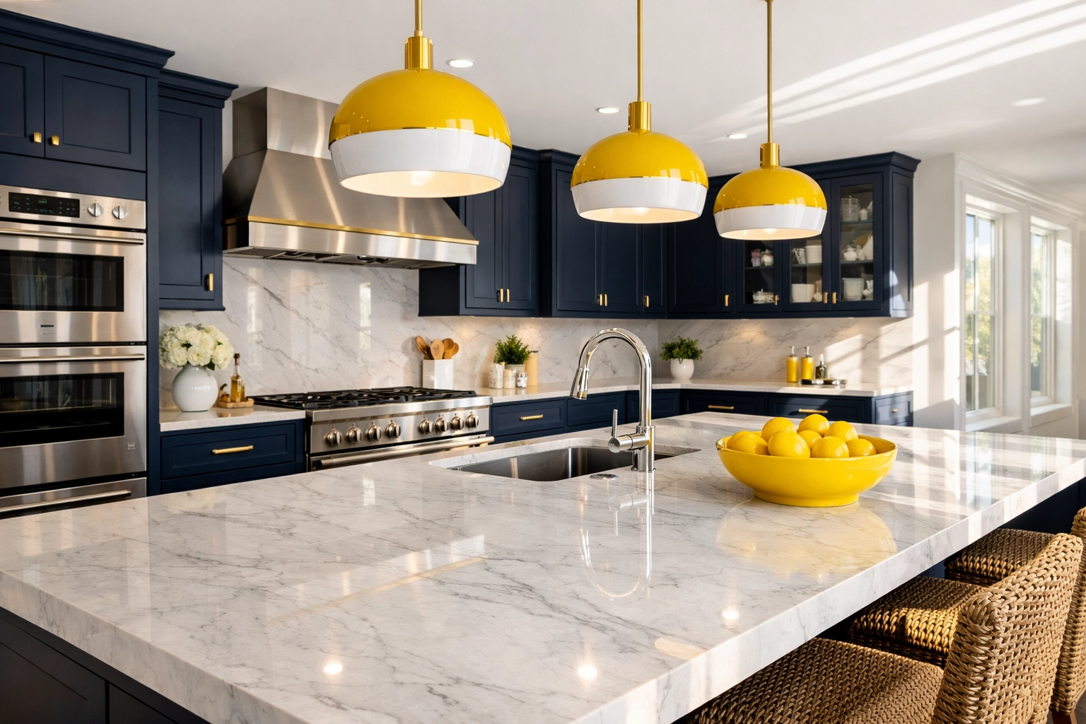 Pristine Groton kitchen after professional post-renovation cleaning to remove construction dust.