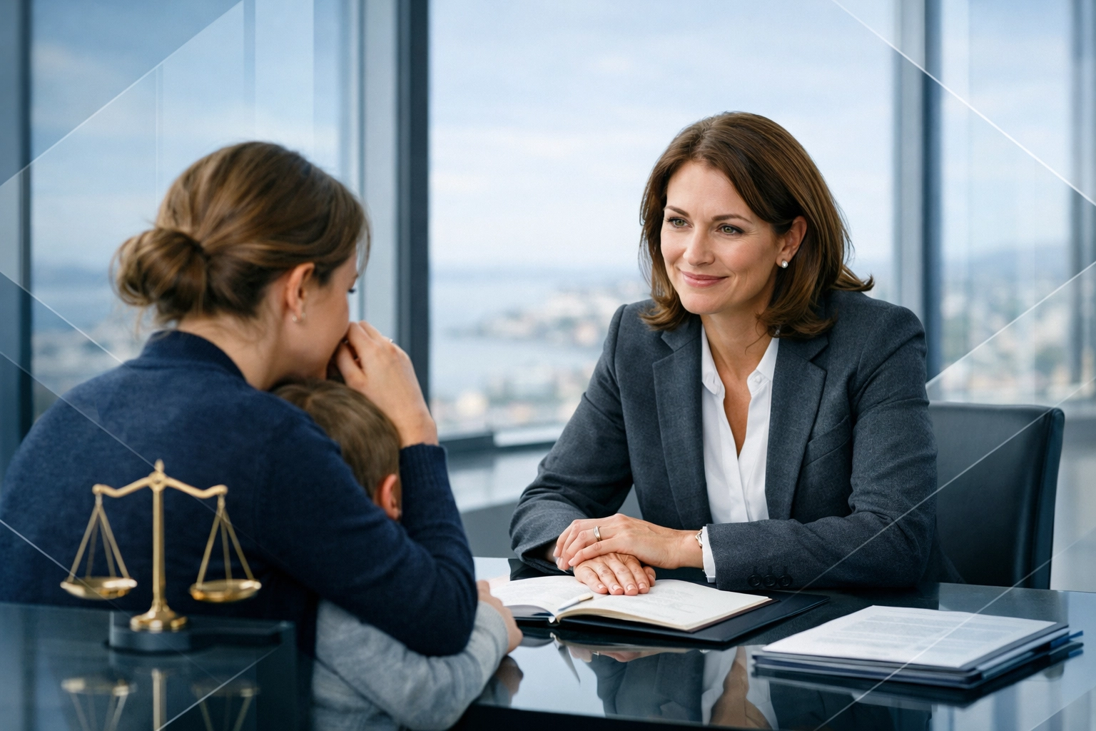 A child custody attorney in Hampton Roads providing personalized legal advice during a private consultation.