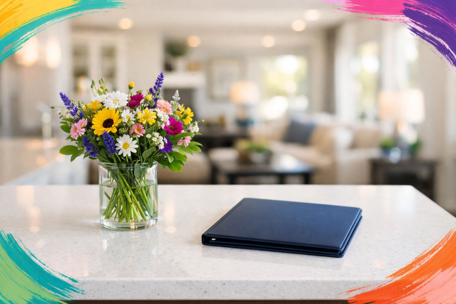 Professionally staged West Valley kitchen island highlighting clean design for a successful home showing. Professionally staged West Valley kitchen island highlighting clean design for a successful home showing.