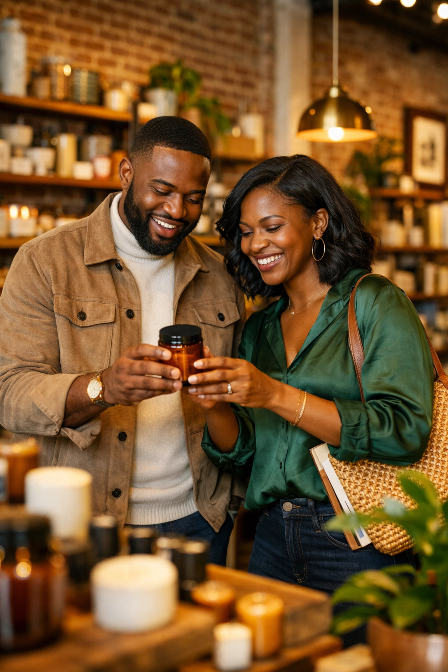 The Ultimate Guide to #BuyBlack: Everything You Need to Support Black-Owned Businesses in 2026 Couple shopping together in Black-owned boutique store browsing artisanal home goods