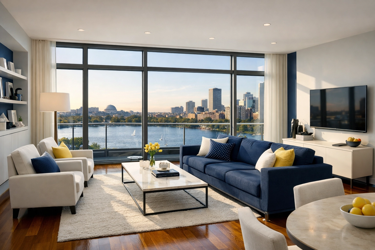 Professionally cleaned modern loft in Central Square, essential for move-out cleaning Cambridge.