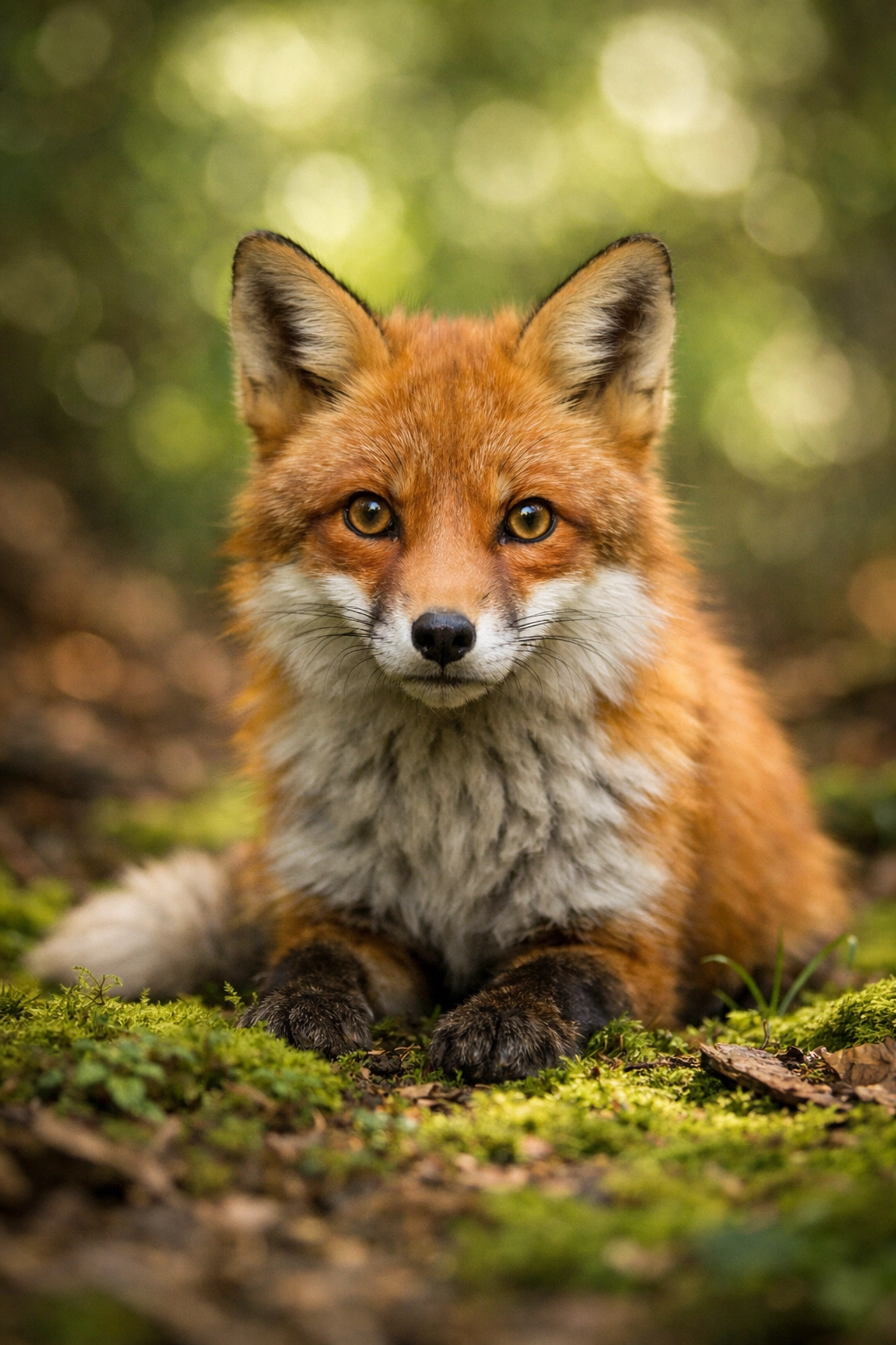 An eye-level photograph of a Red Fox, illustrating the power of a ground-up perspective in animal stock photos.