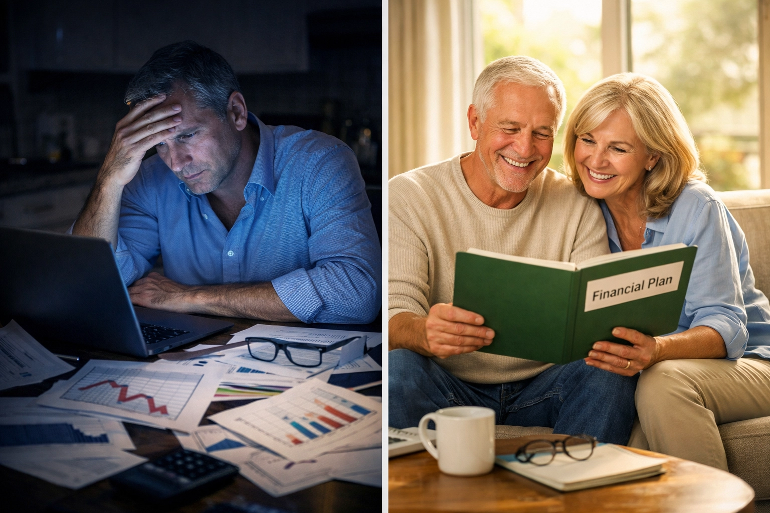 Market stress from risky investments vs confidence with guaranteed retirement income strategies