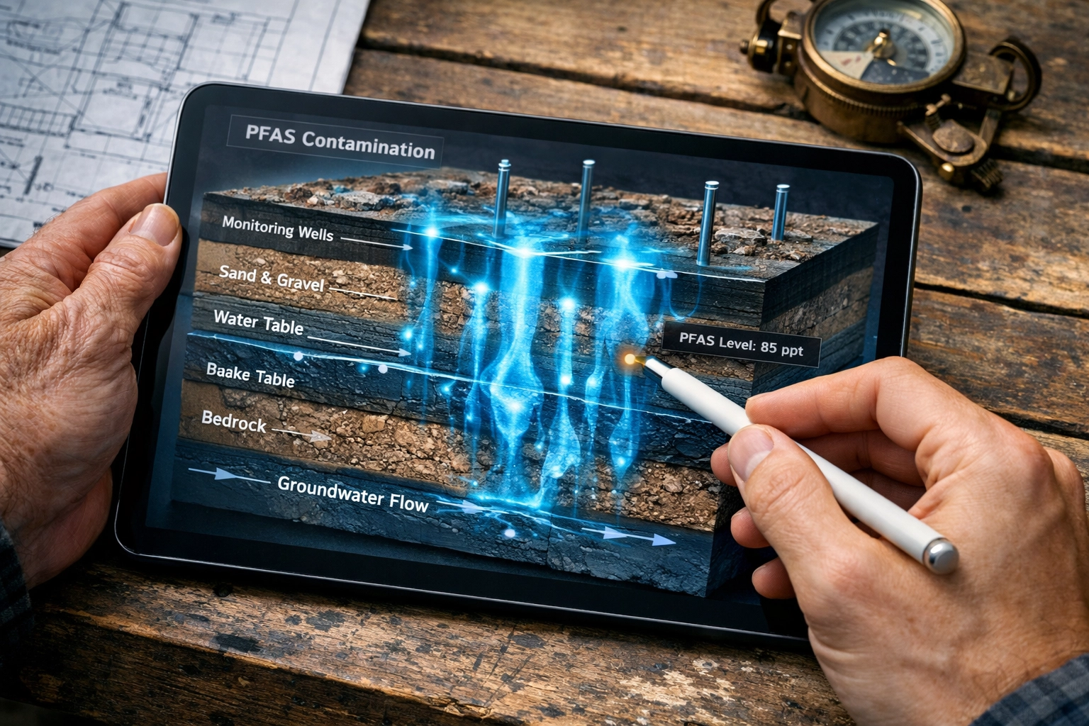 Mapping PFAS remediation costs and groundwater plumes in NJ for Phase II environmental site assessment and due diligence.