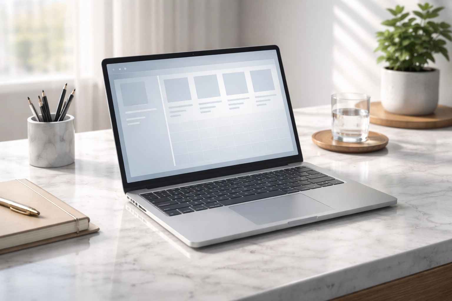 Modern laptop with organized spreadsheet, showing the simplicity of accessing predictive real estate leads in Excel
