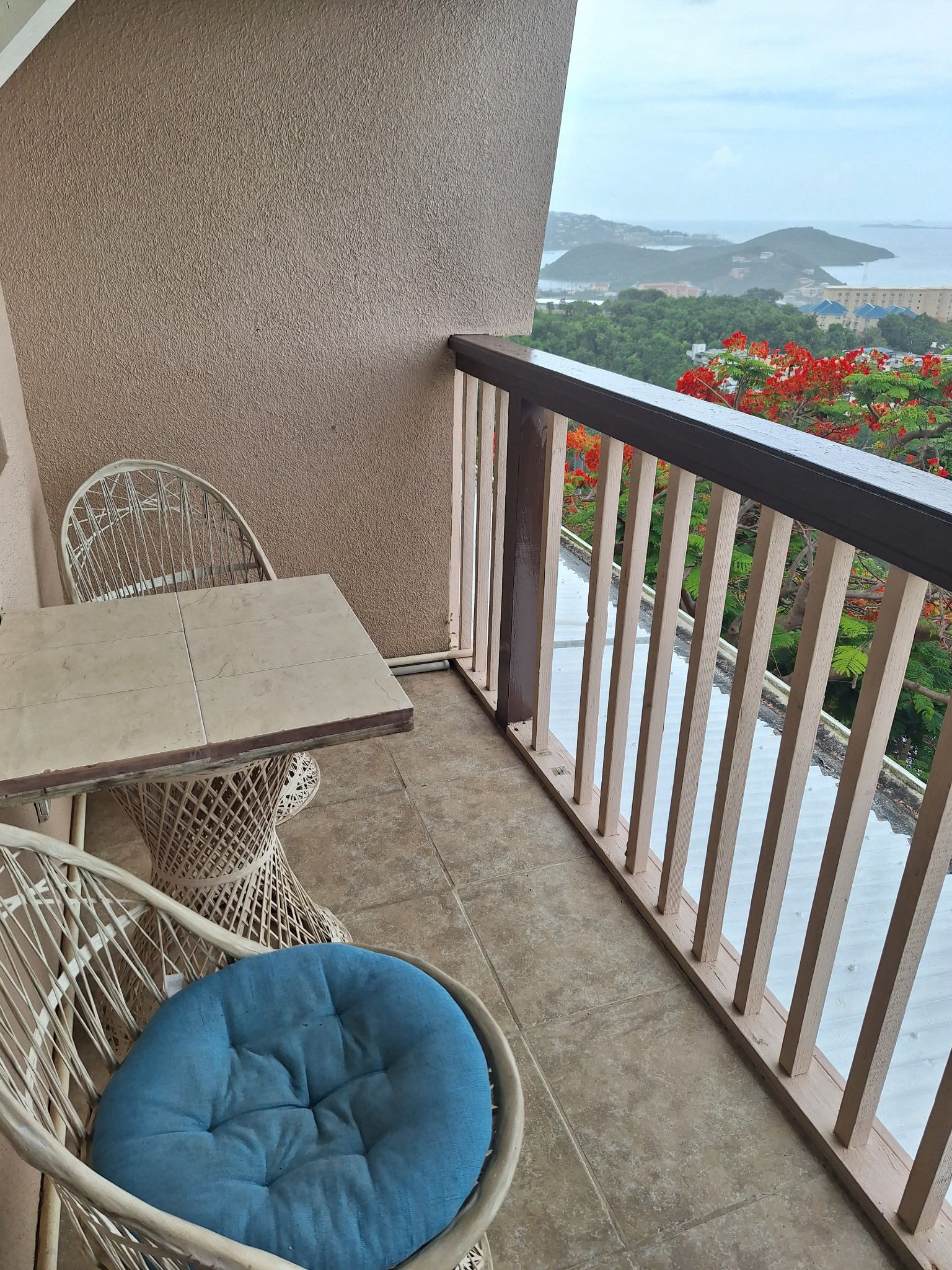 Private balcony overlooking Crown Bay