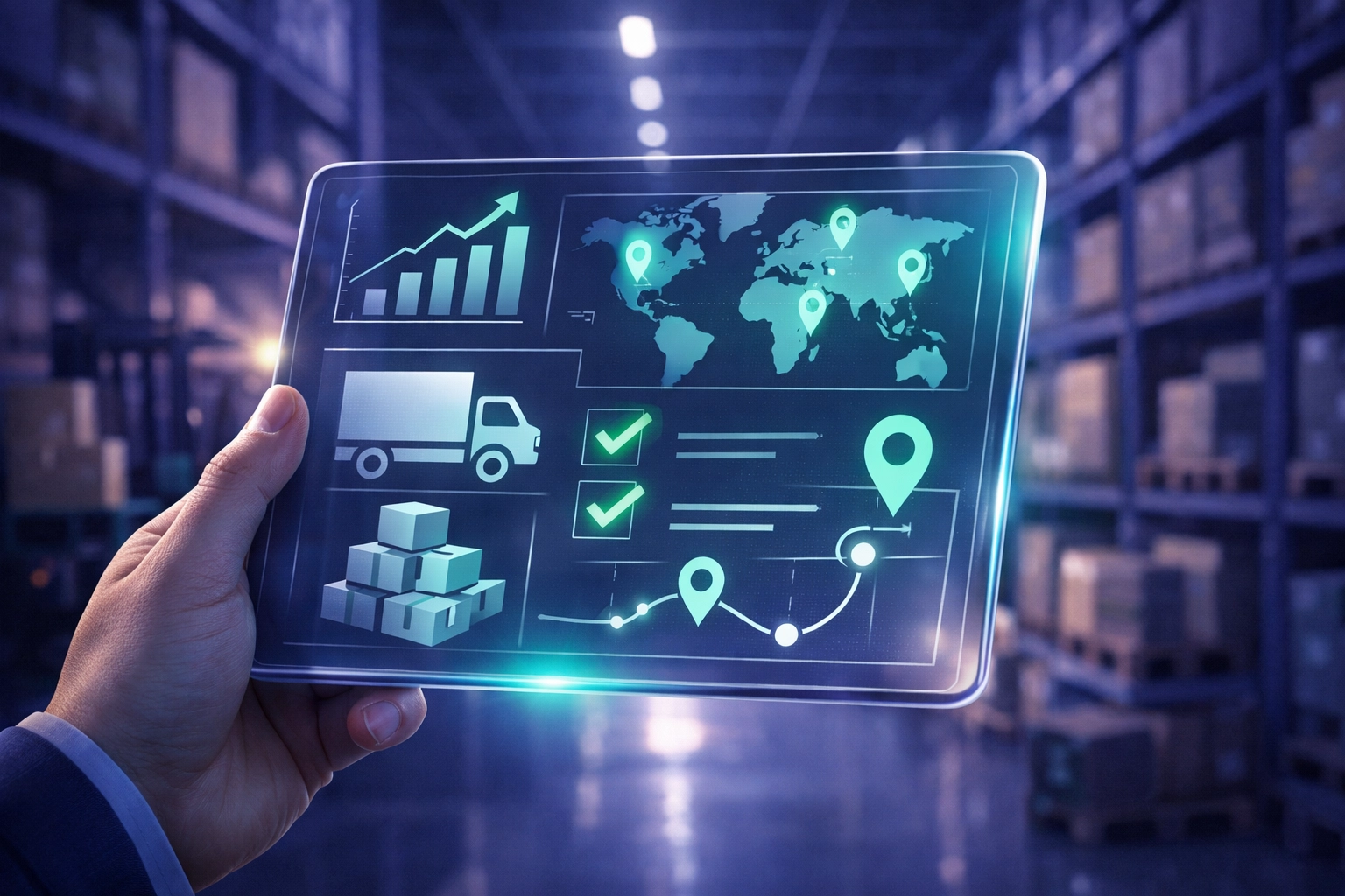 Digital logistics dashboard displaying driver recruitment data for streamlined warehouse operations.