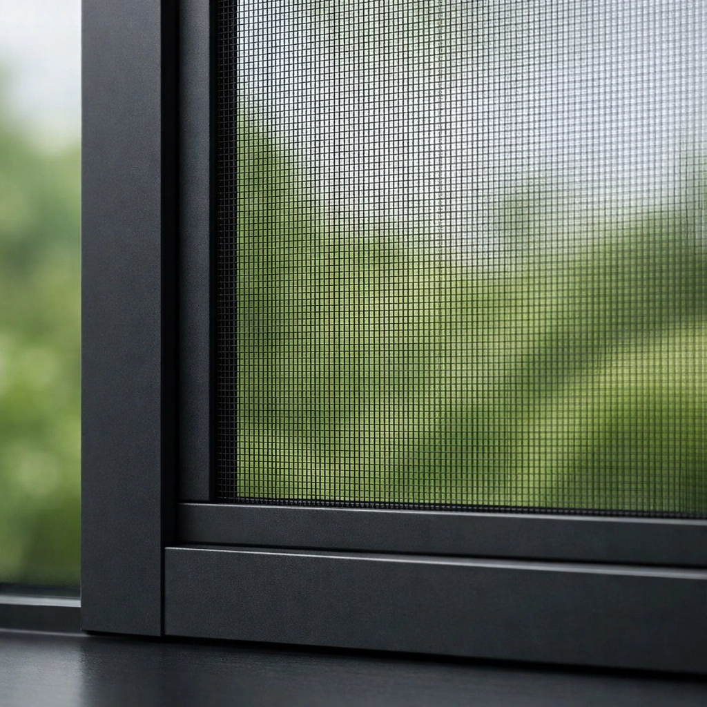 Passgenauer Insektenschutz in Wien: Ein diskretes Fliegengitter für moderne Fensterfronten.