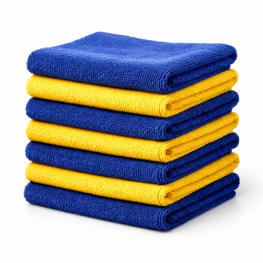 Professional color-coded microfiber cleaning cloths used for House Cleaning Pepperell MA.