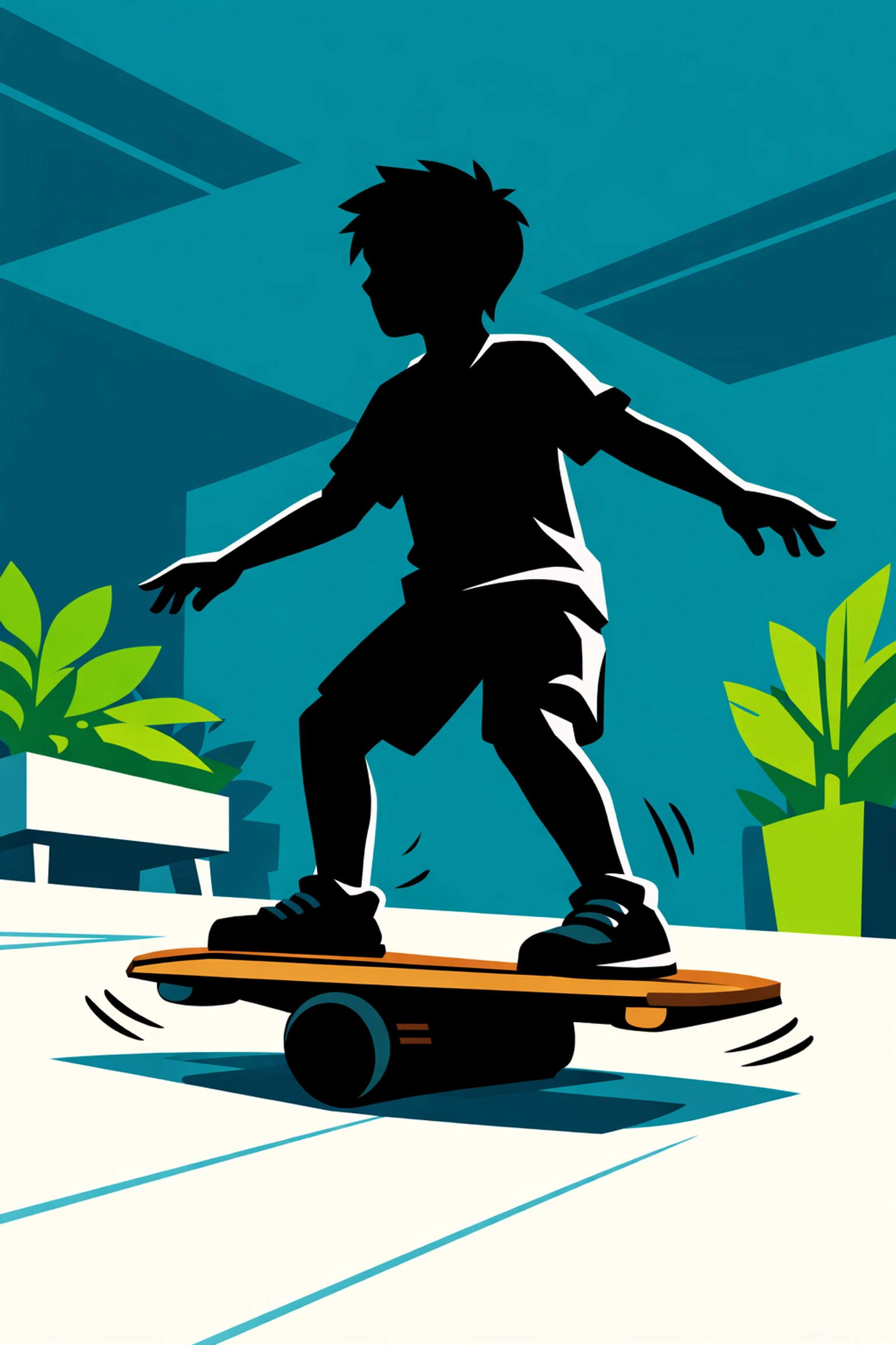 Youth practicing balance board training to build focus and body awareness