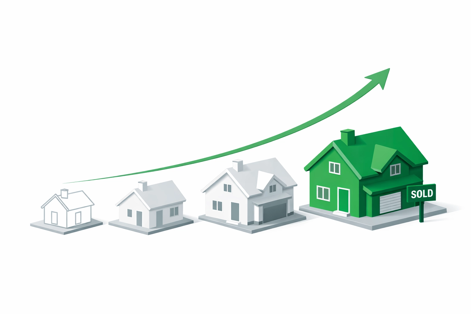 Visual representation of scaling a real estate portfolio using Oklahoma hard money strategies.