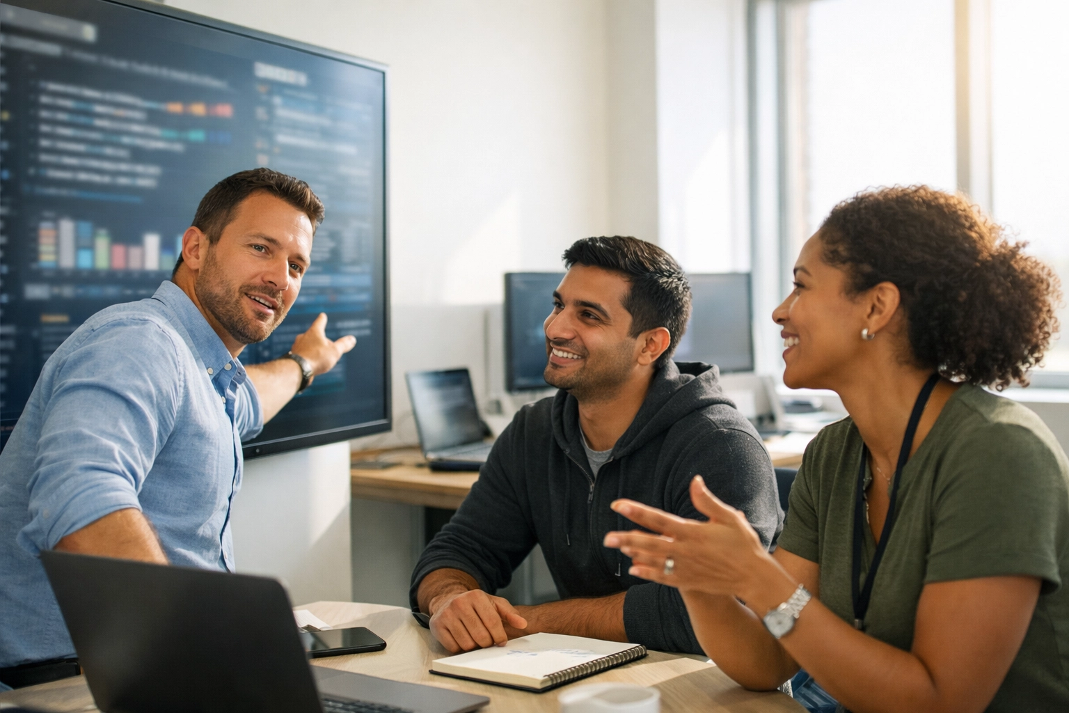 ServiceNow implementation partner team collaborating in a modern office to drive productivity and ROI.