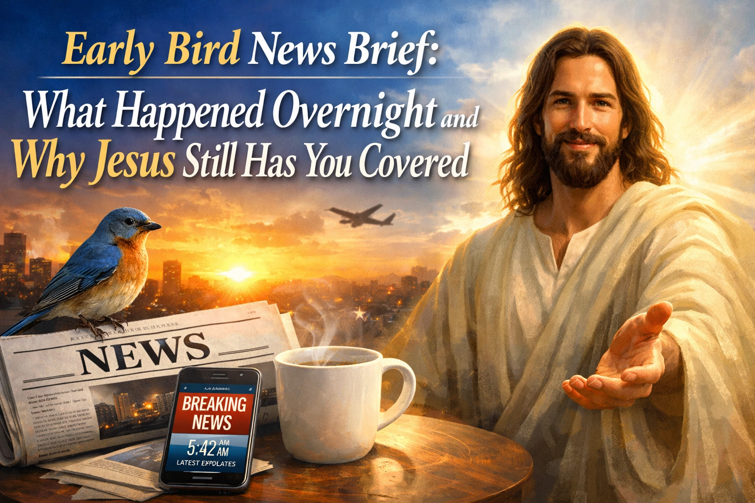 [HERO] Early Bird News Brief: What Happened Overnight and Why Jesus Still Has You Covered