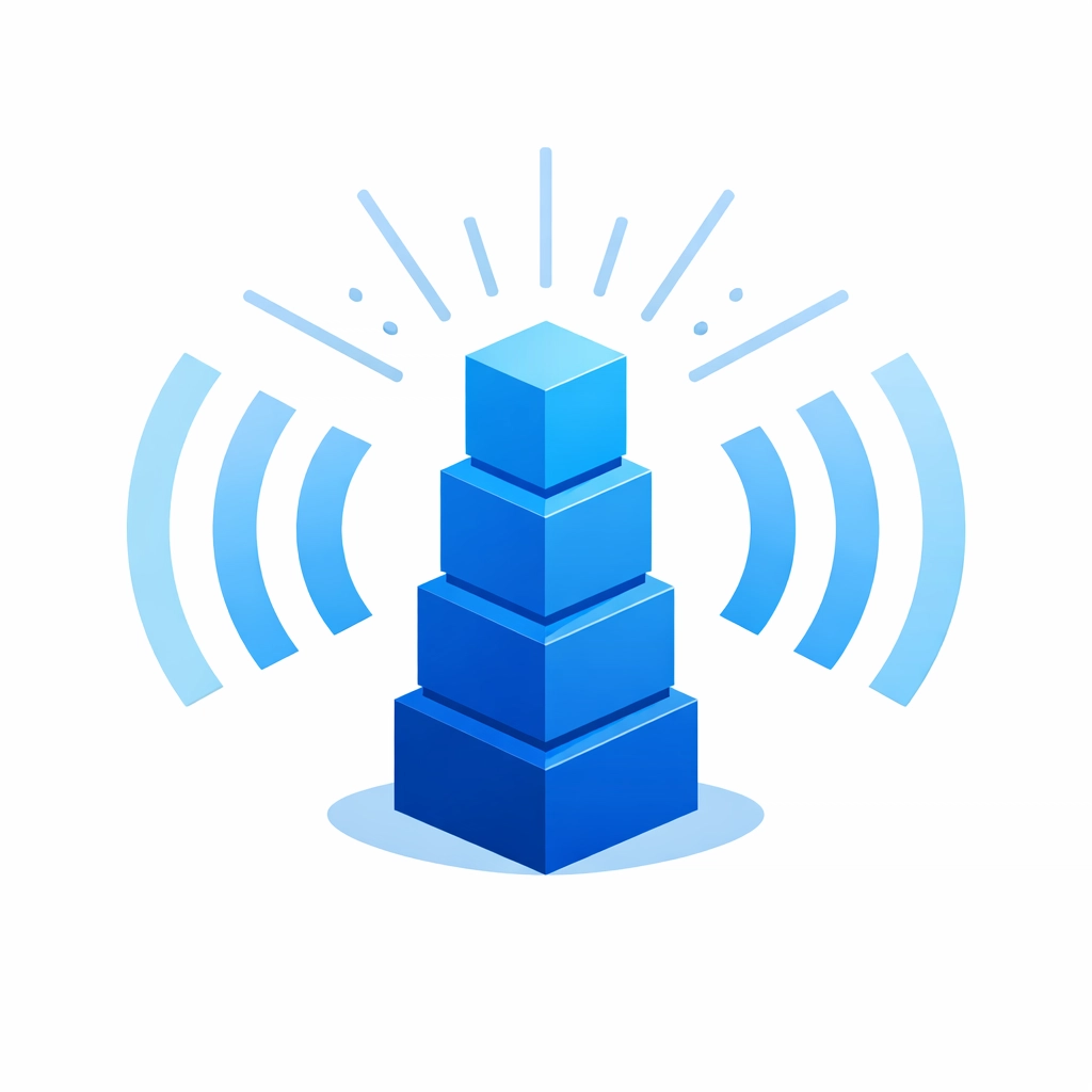 Building blocks representing SEO authority signals growing through consistent optimization