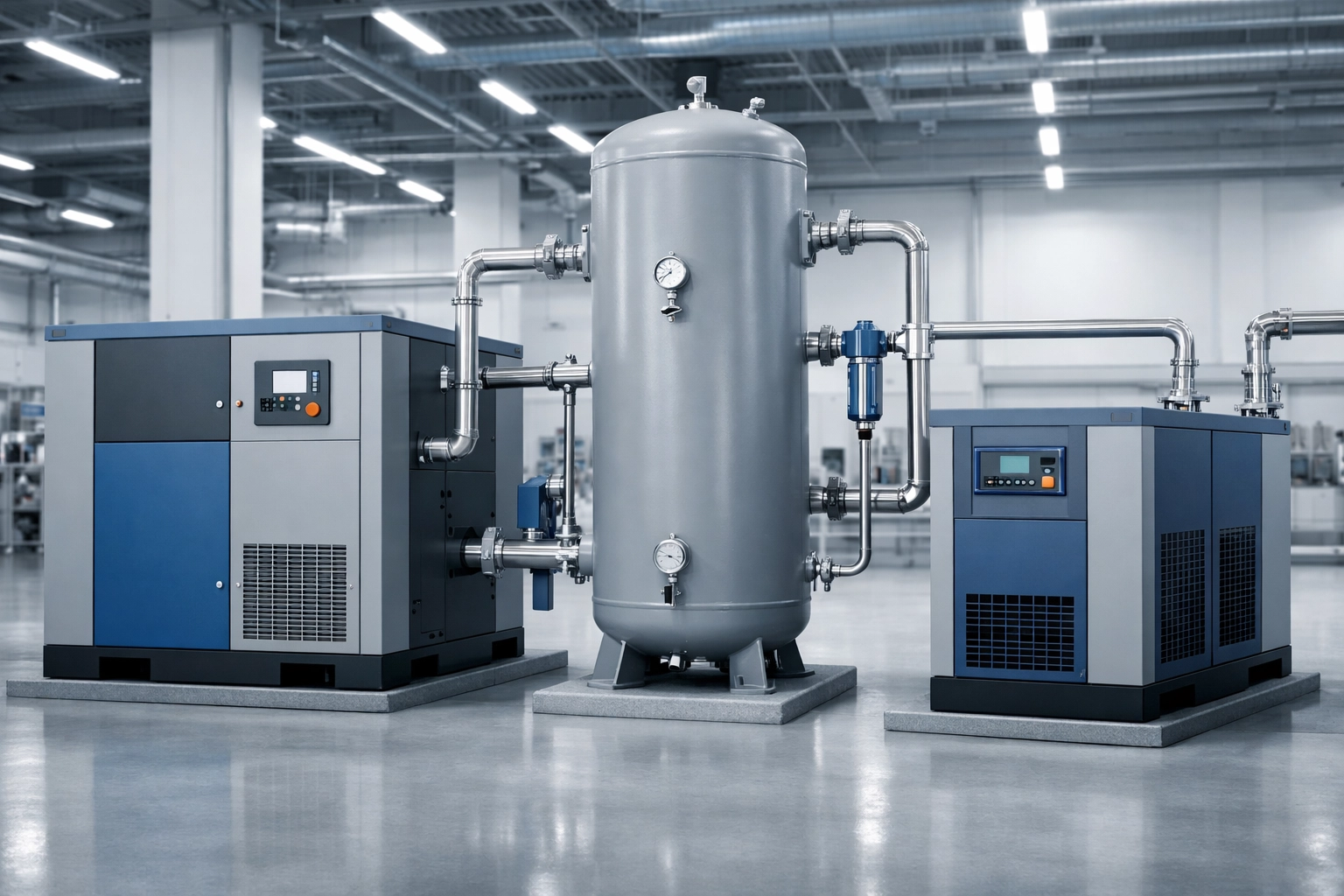 Permanent Magnet Variable Frequency (PMV) screw air compressor model LY-40CV