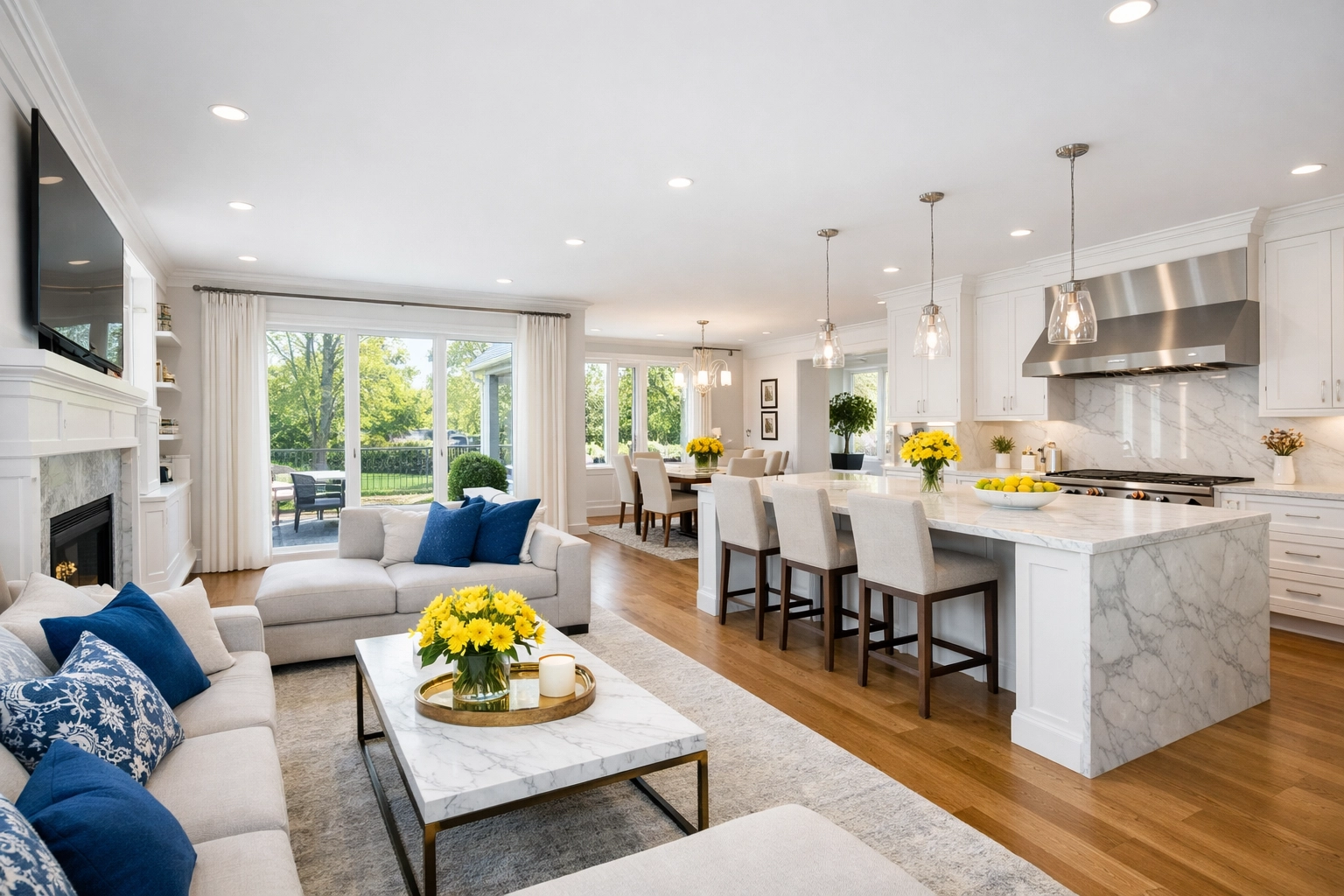 Spotless interior after professional deep cleaning services in a high-end Framingham Massachusetts home.