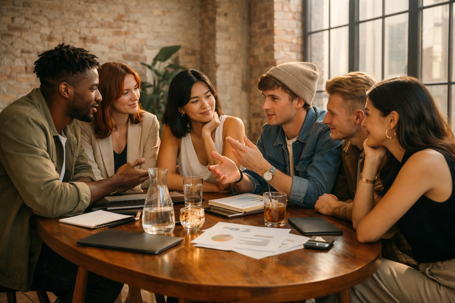 Millennials and Gen Z professionals collaborating in a modern loft, highlighting modern donor engagement strategies.