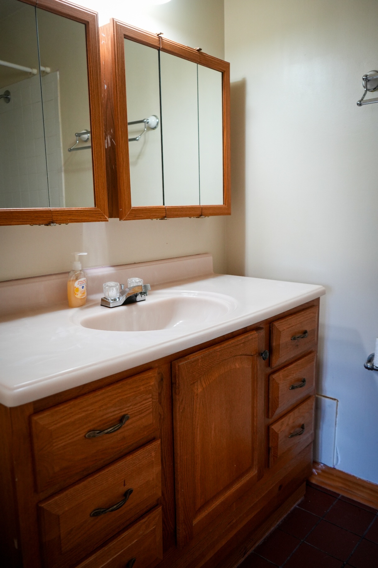 Bathroom Vanity, Countertop, and Mirror Cabinet