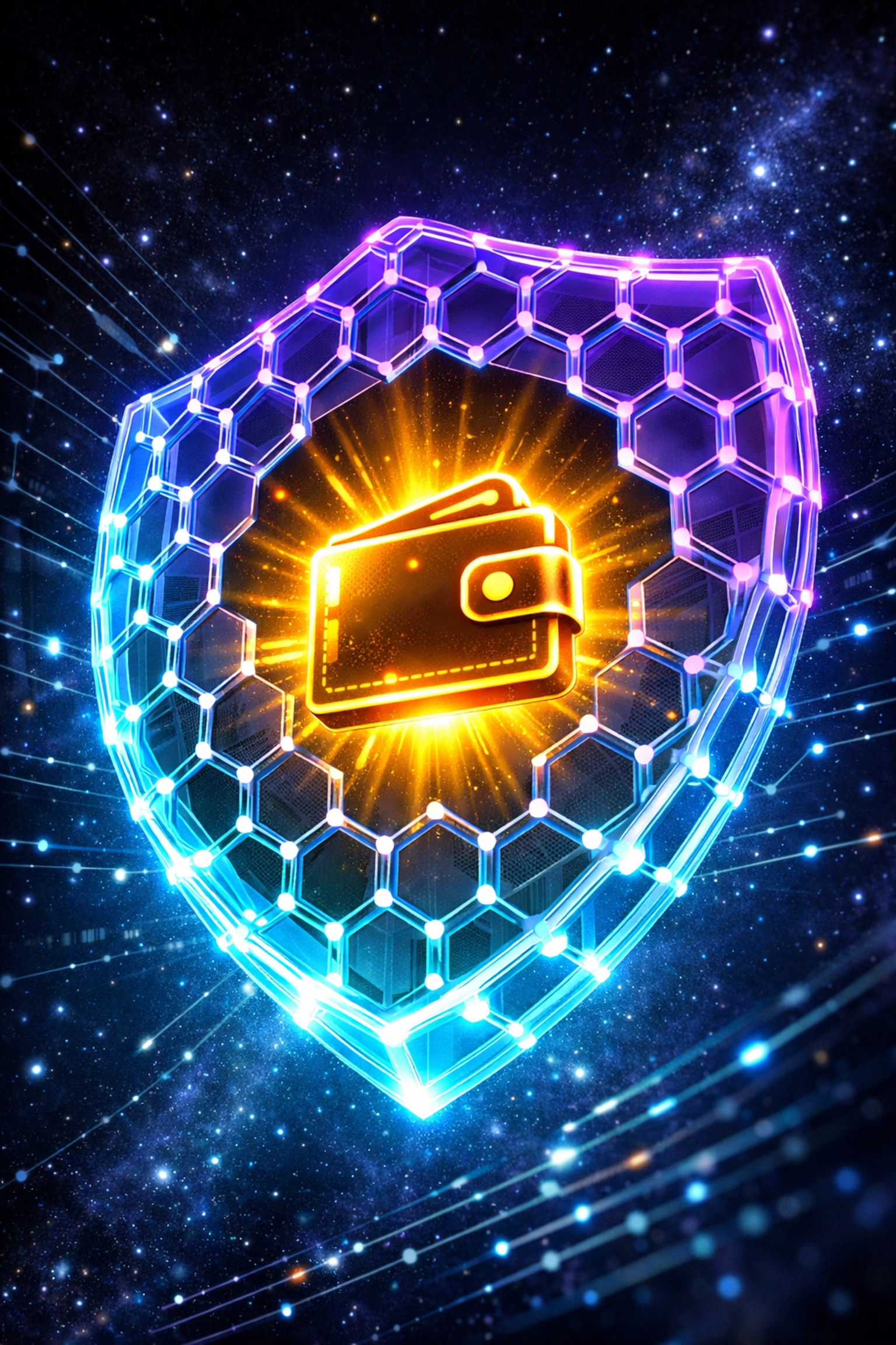 Blockchain security shield representing LareBlocks Layer 1 self-custody wallet protection