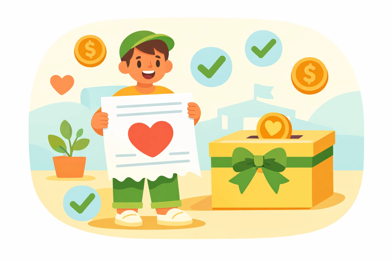 Taxpayer holding charitable donation receipt for 2026 non-itemizer deduction