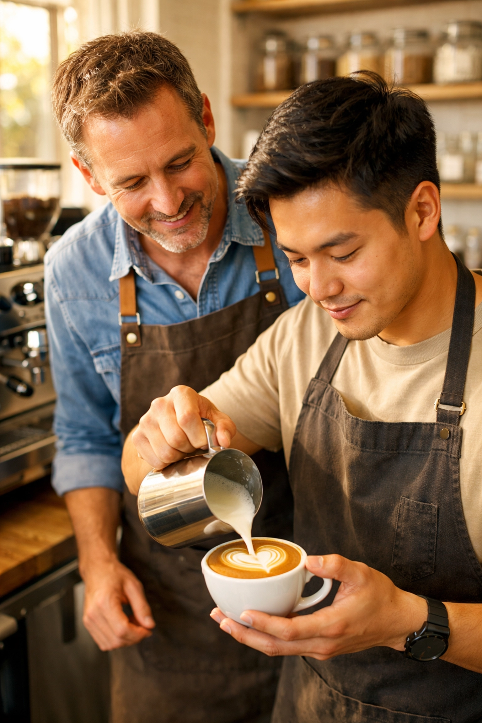 Professional barista training and support provided by a specialty coffee roaster wholesale partner.