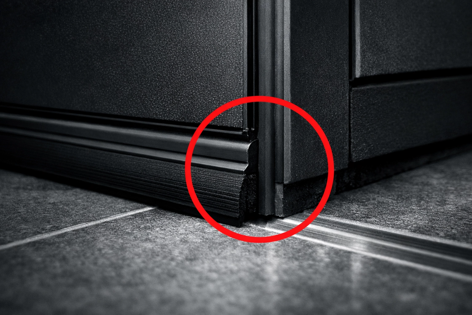 Heavy-duty door sweep providing a pest-proof seal against scorpions in a Coolidge, 85128 home.