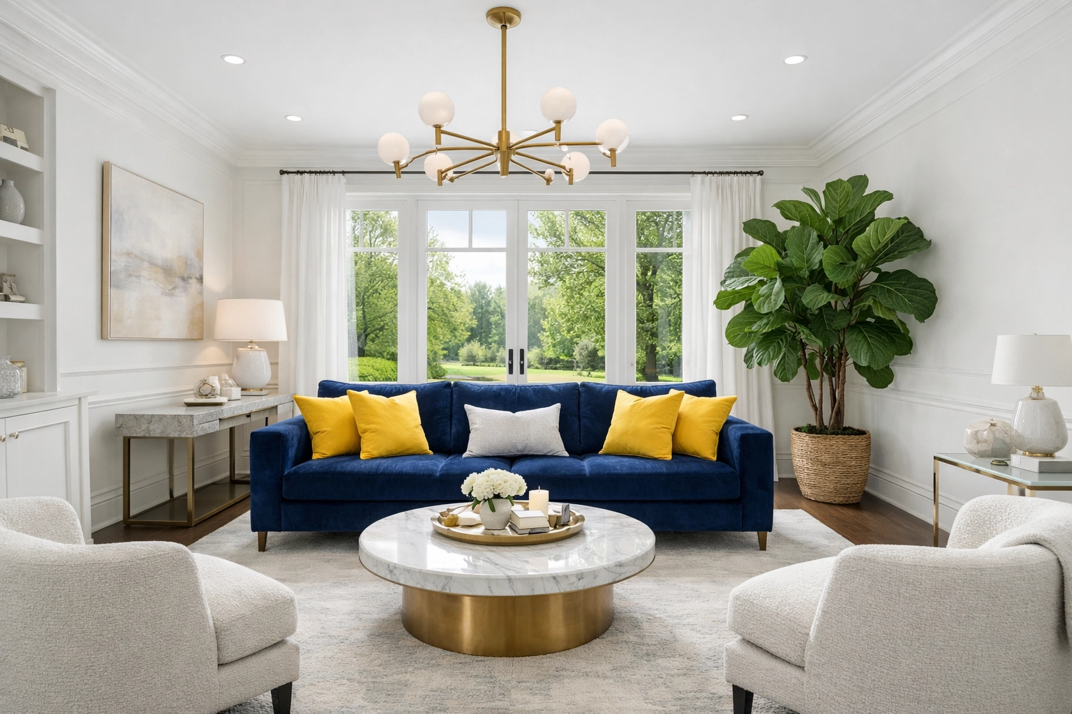 Clean Stow living room promoting healthy indoor air quality with professional cleaning services.