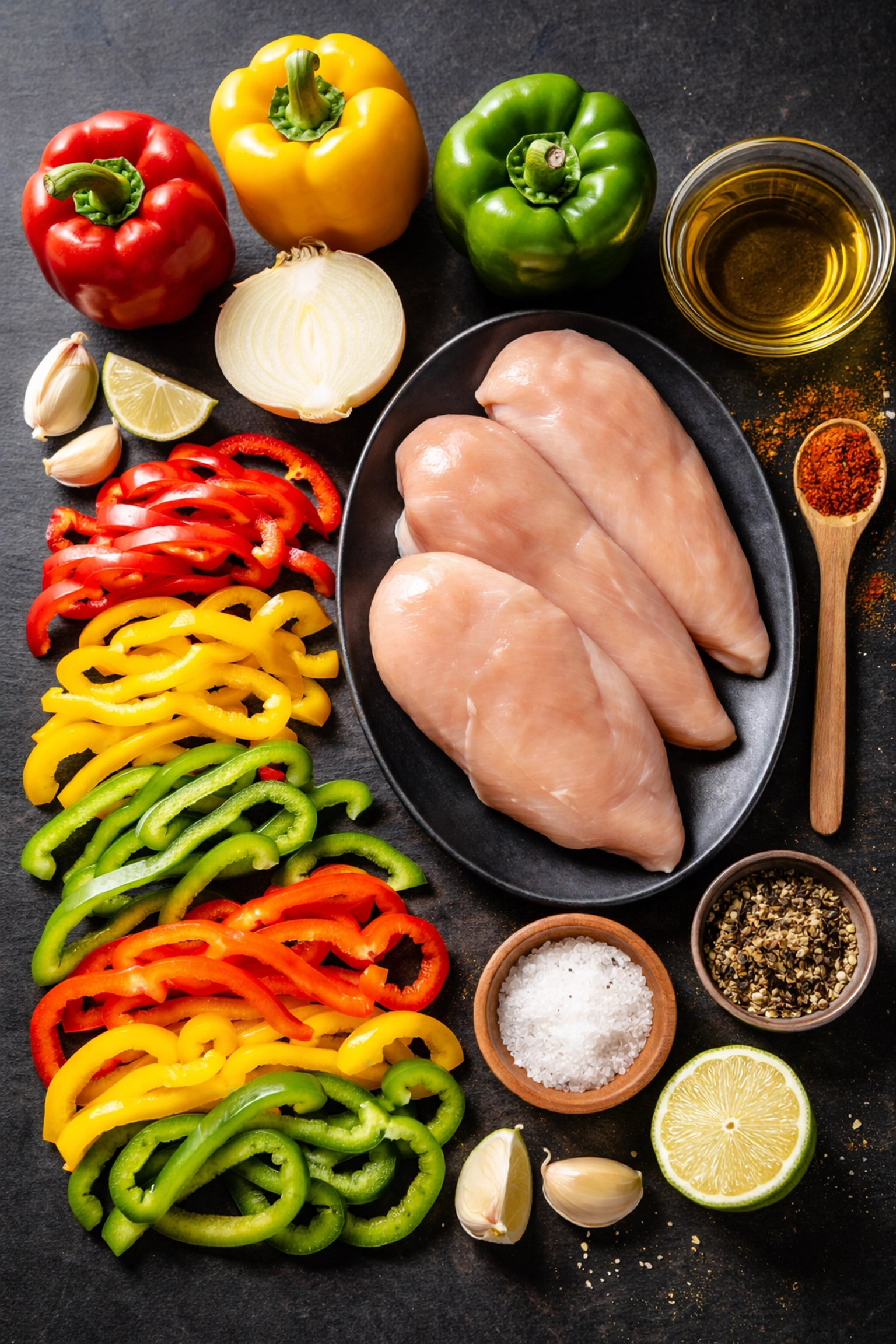 5-Ingredient Air Fryer Chicken Fajitas Fajita ingredients