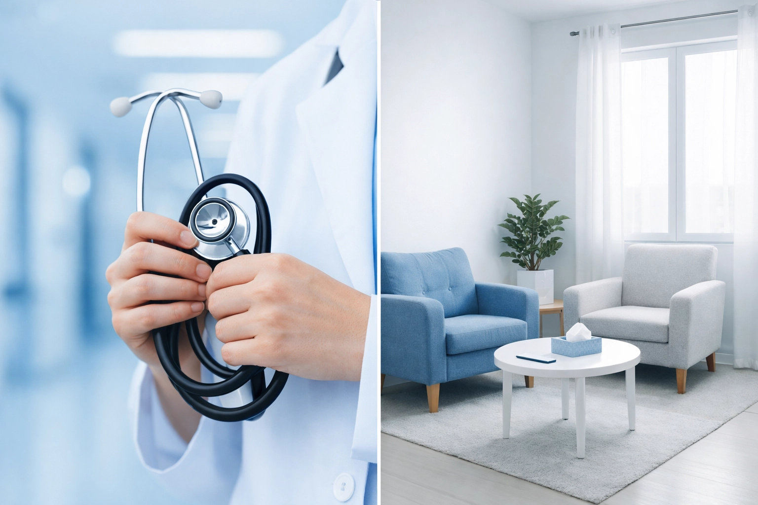 Healthcare provider with stethoscope representing PPO vs EPO plan coverage options