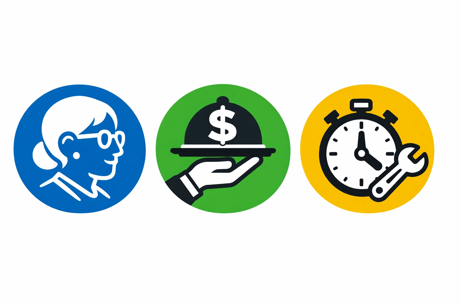 Icons illustrating new 2026 tax deductions for seniors, tipped employees, and overtime workers.
