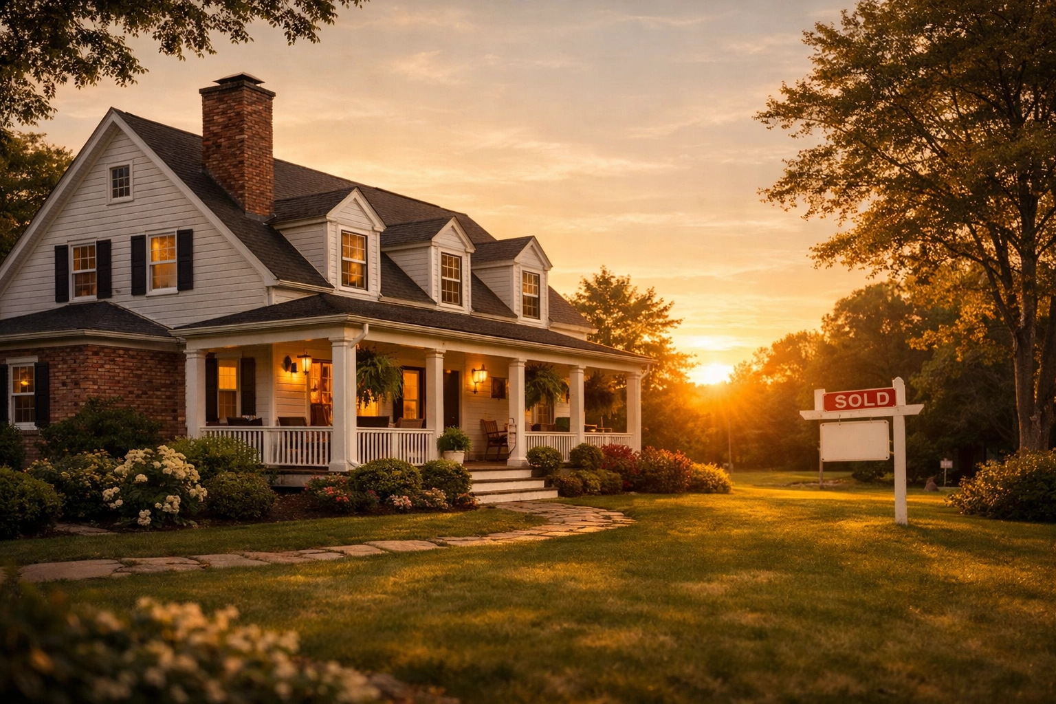 A classic New England colonial house in Southern NH after a successful home inspection by Norway Hill.