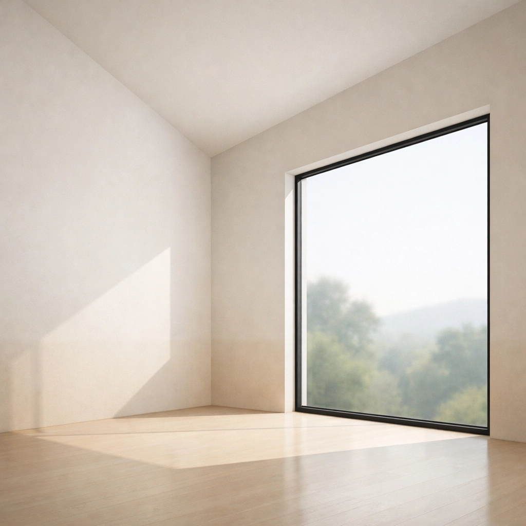 Minimalist light-filled home interior highlighting quality structural bones for Spokane buyers.