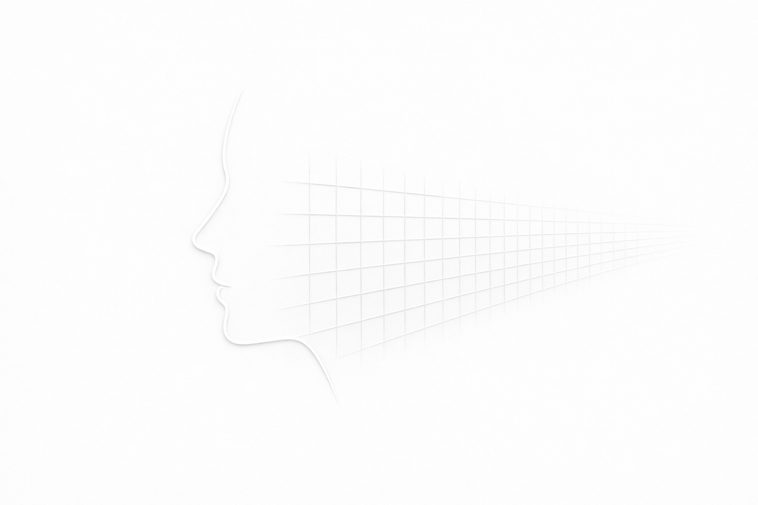 Human profile merging with digital grid representing agentic AI fidelity and legal cognition standards.