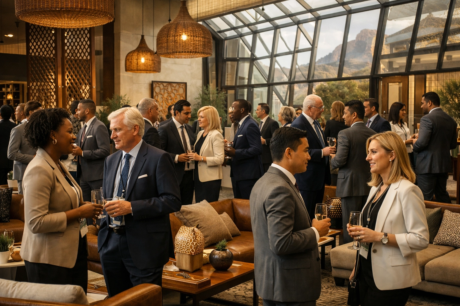 International networking at elite finance conference South Africa with global delegates