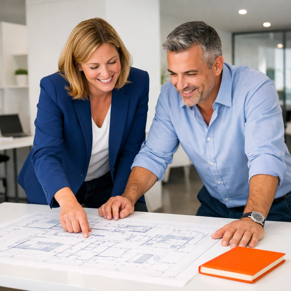 Consultant and owner achieving Owner Clarity by reviewing business valuation and real profit numbers.