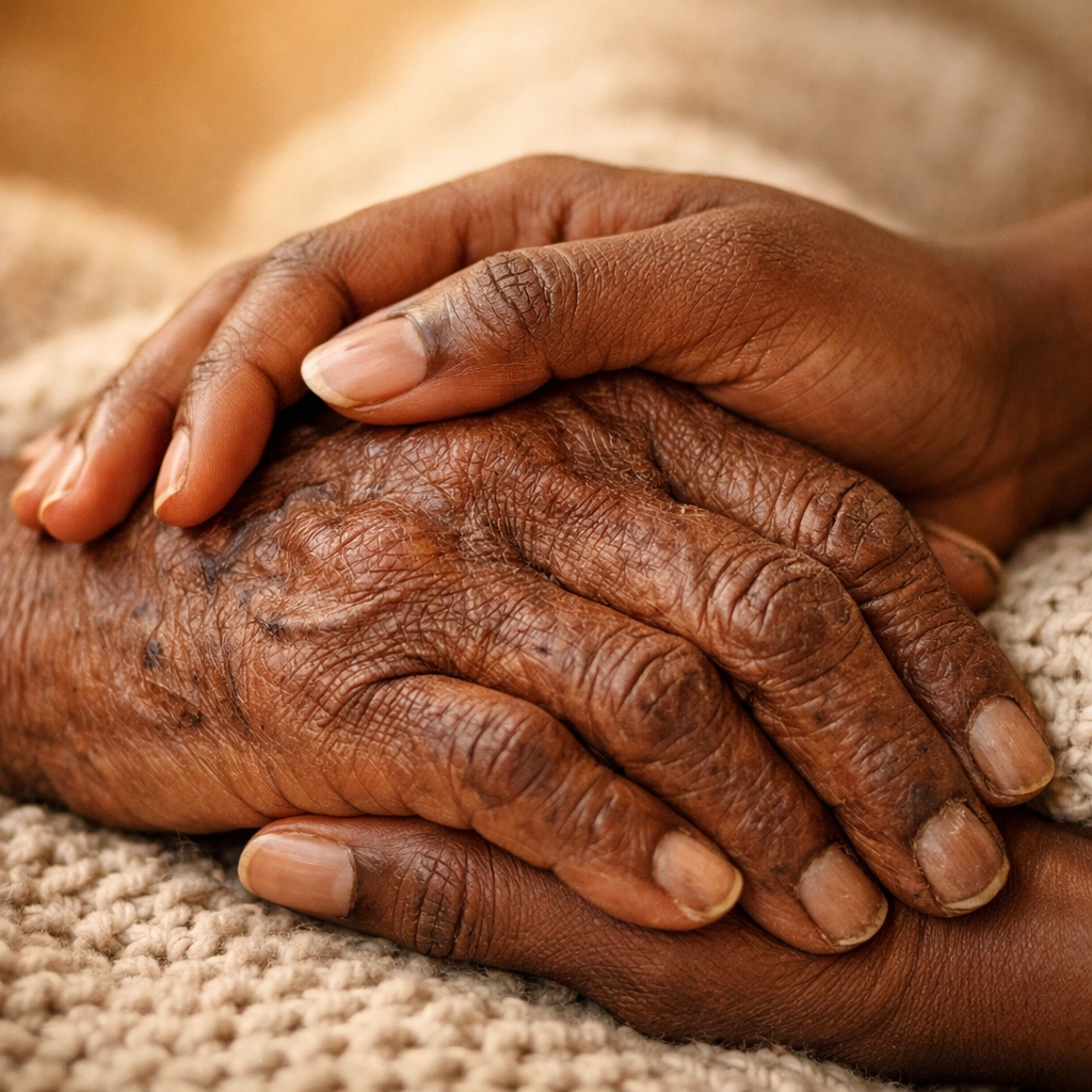 Compassionate care in Durham as a family member supports a senior during hospital recovery.