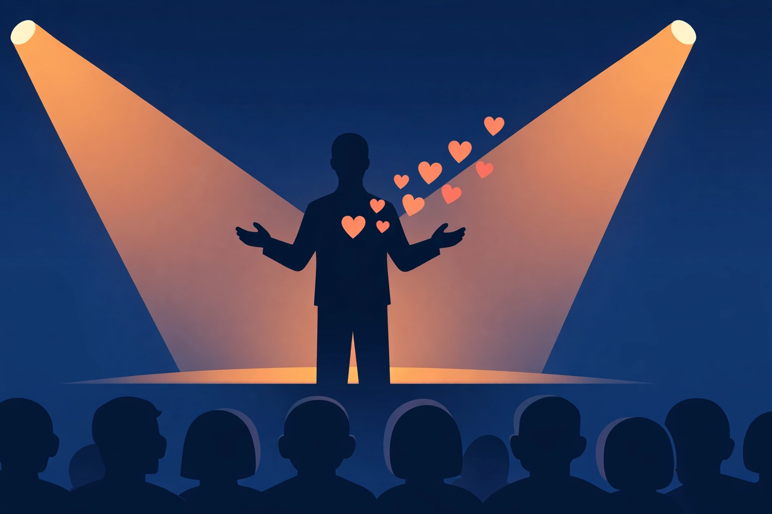 Christian storyteller connecting with audience through authentic heart-centered communication