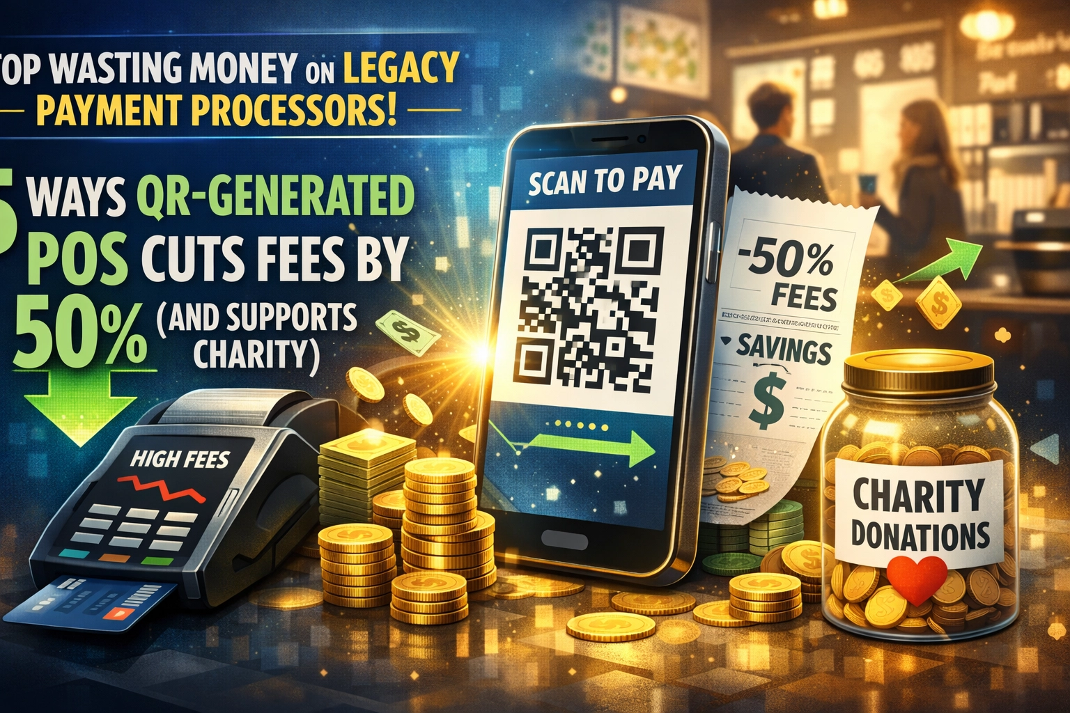 [HERO] Stop Wasting Money on Legacy Payment Processors: 5 Ways QR-Generated POS Cuts Fees by 50% (And Supports Charity)