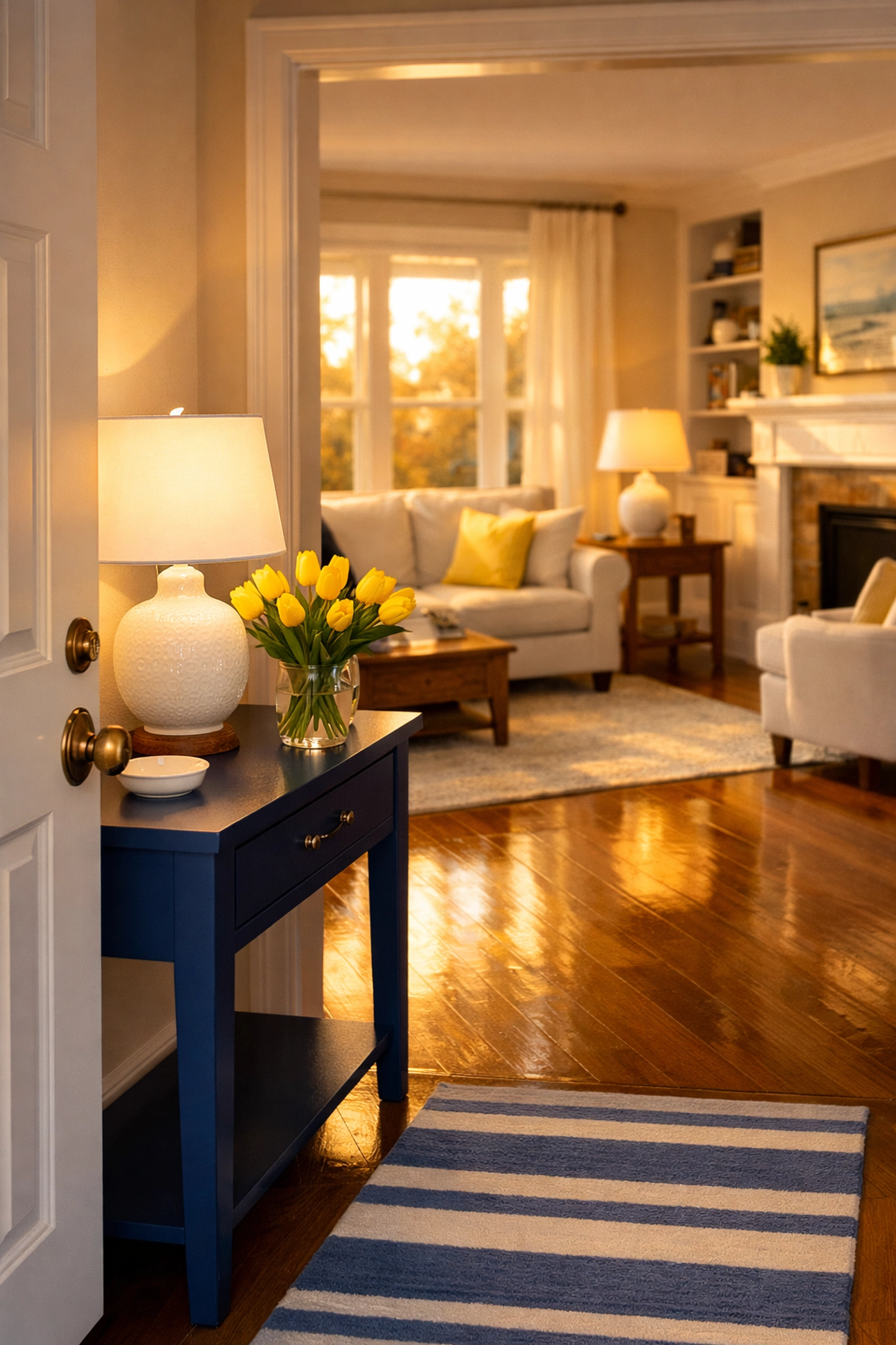 Inviting clean home entryway in Leominster MA providing peace of mind through regular cleaning.