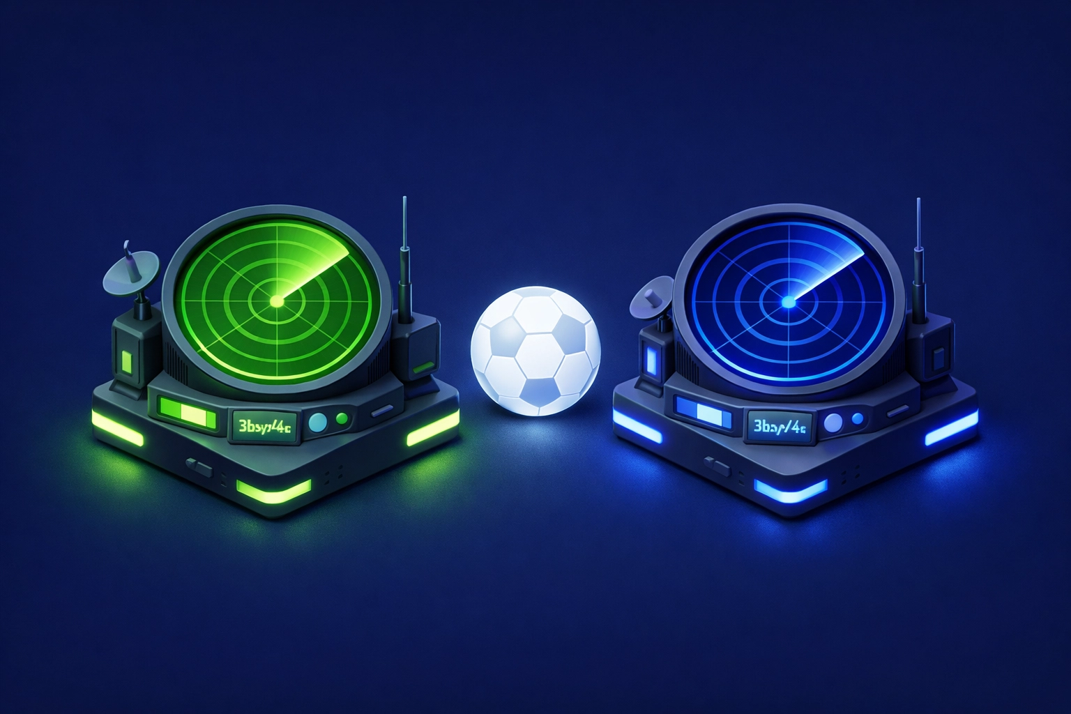 Digital comparison of soccer scanner platforms Footy Amigo and In Play Guru.