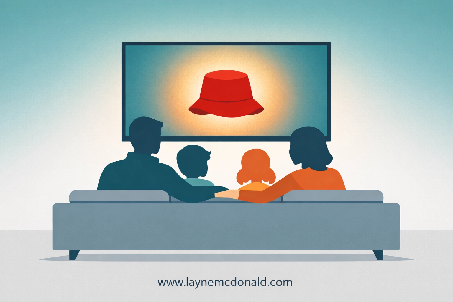 Christian family watching a safe movie review of Paddington in Peru on a living room screen.