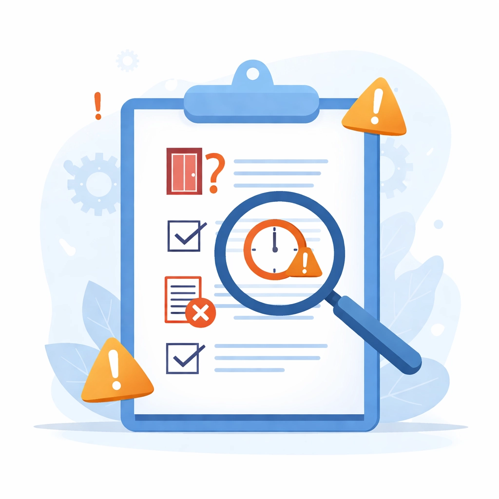 Checklist illustration highlighting red flag warning signs of rogue insulation installers in UK homes