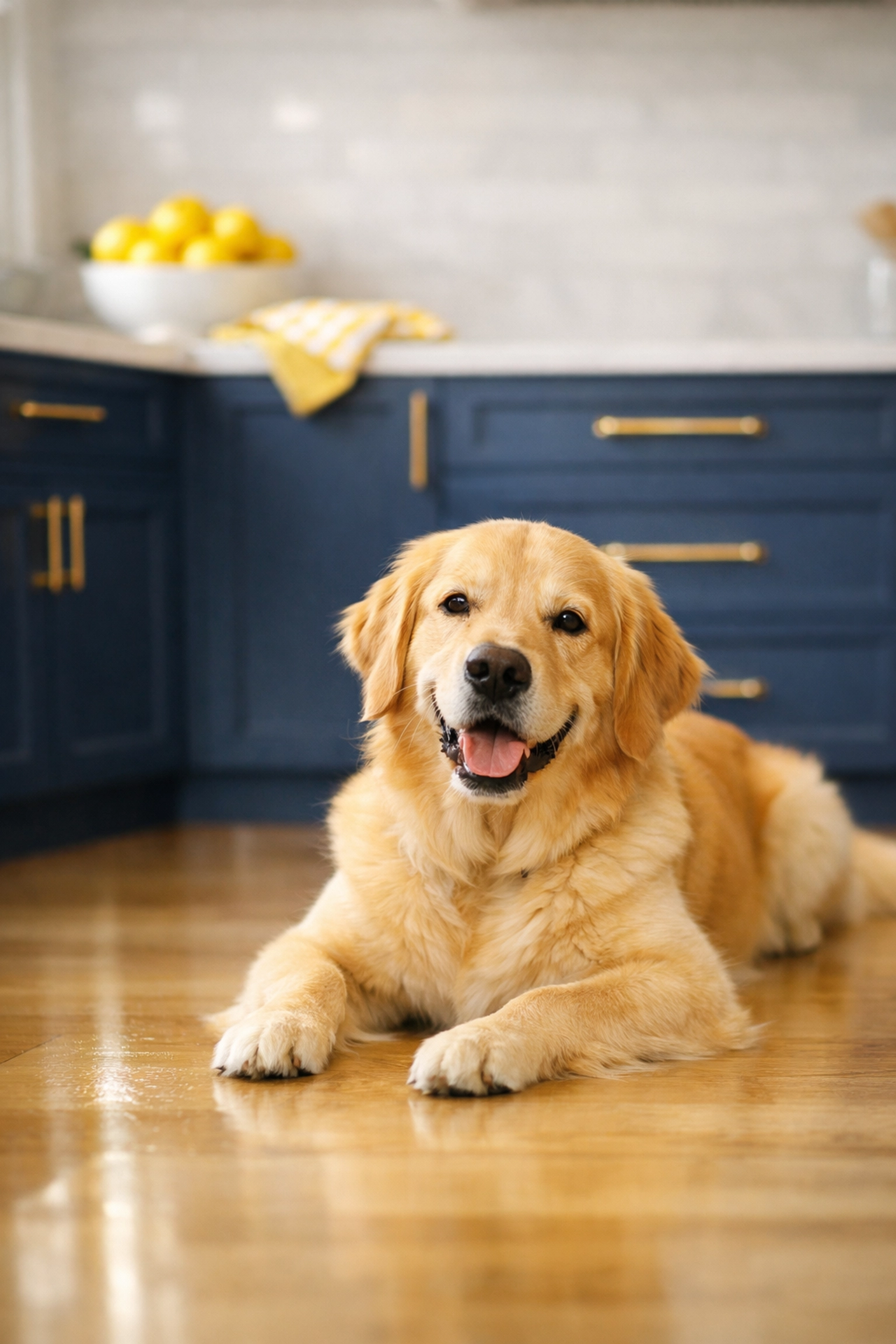 Eco-friendly professional deep cleaning services keep this Massachusetts kitchen safe for pets and kids.