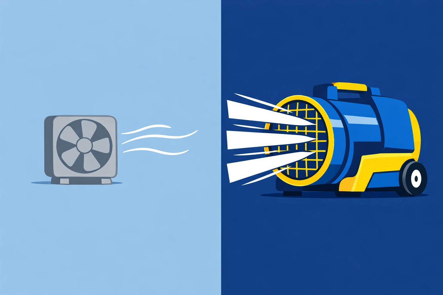 Comparison of home fans versus industrial water extraction equipment for basement flooding