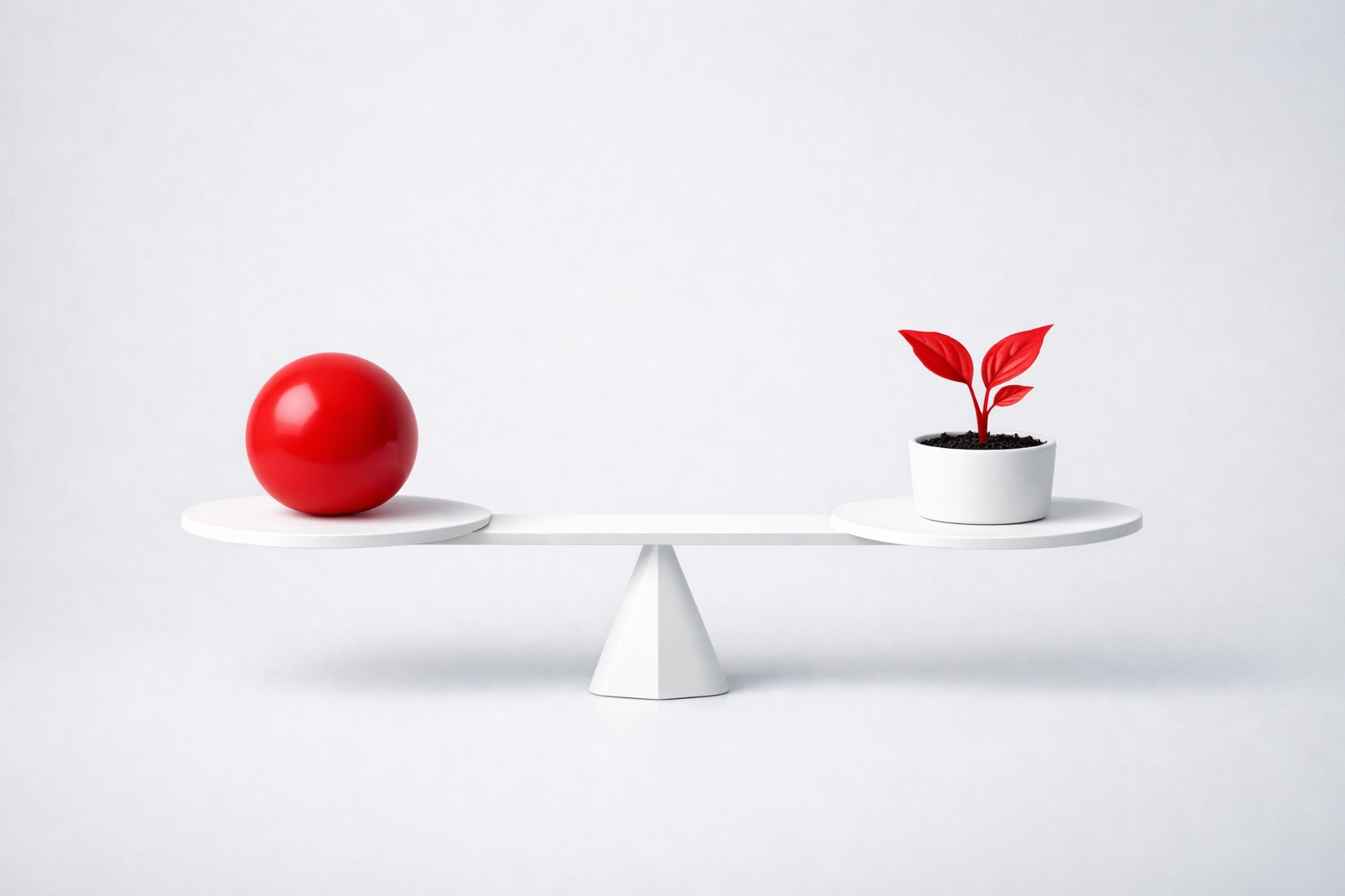 A balance scale illustrating the ROI and growth potential of a Tampa digital marketing investment.